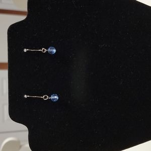 Simple baby blue earrings